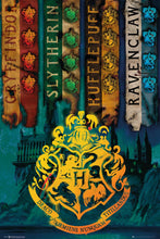 Harry Potter -Hogwarts House Flags Poster - egoamo.co.za