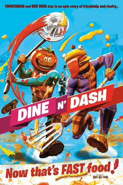 Fortnite - Dine n Dash Poster - egoamo.co.za