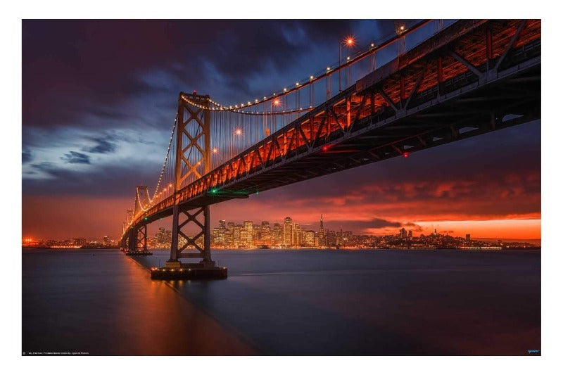 Fire over San Francisco by Toby Harriman - Travel Poster - egoamo.co.za