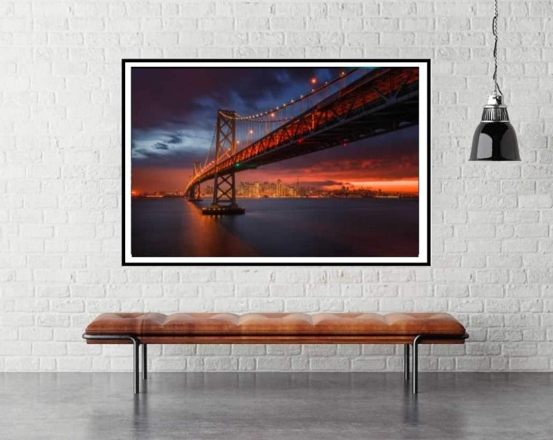 Fire over San Francisco by Toby Harriman - Travel Poster - egoamo.co.za