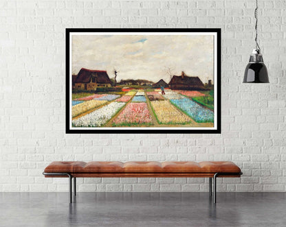 Flower beds in Holland - room mockup - egoamo posters