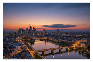 Frankfurt Skyline at Sunset - egoamo posters