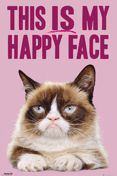 This is my happy face - Grumpy Cat Poster - egoamo.co.za