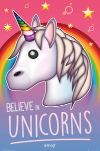 Believe in Unicorns - Emoji Poster - egoamo.co.za