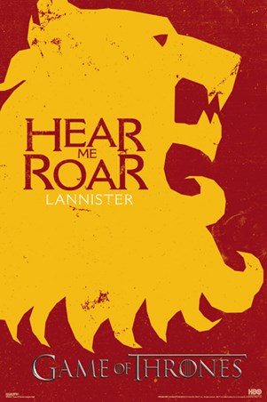Game of Thrones - Lannister Flag - Poster - egoamo.co.za