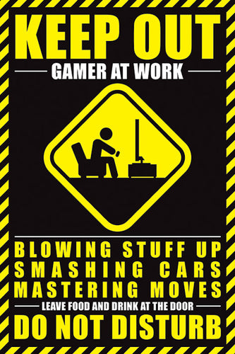 Gamer at Work Poster - egoamo.co.za