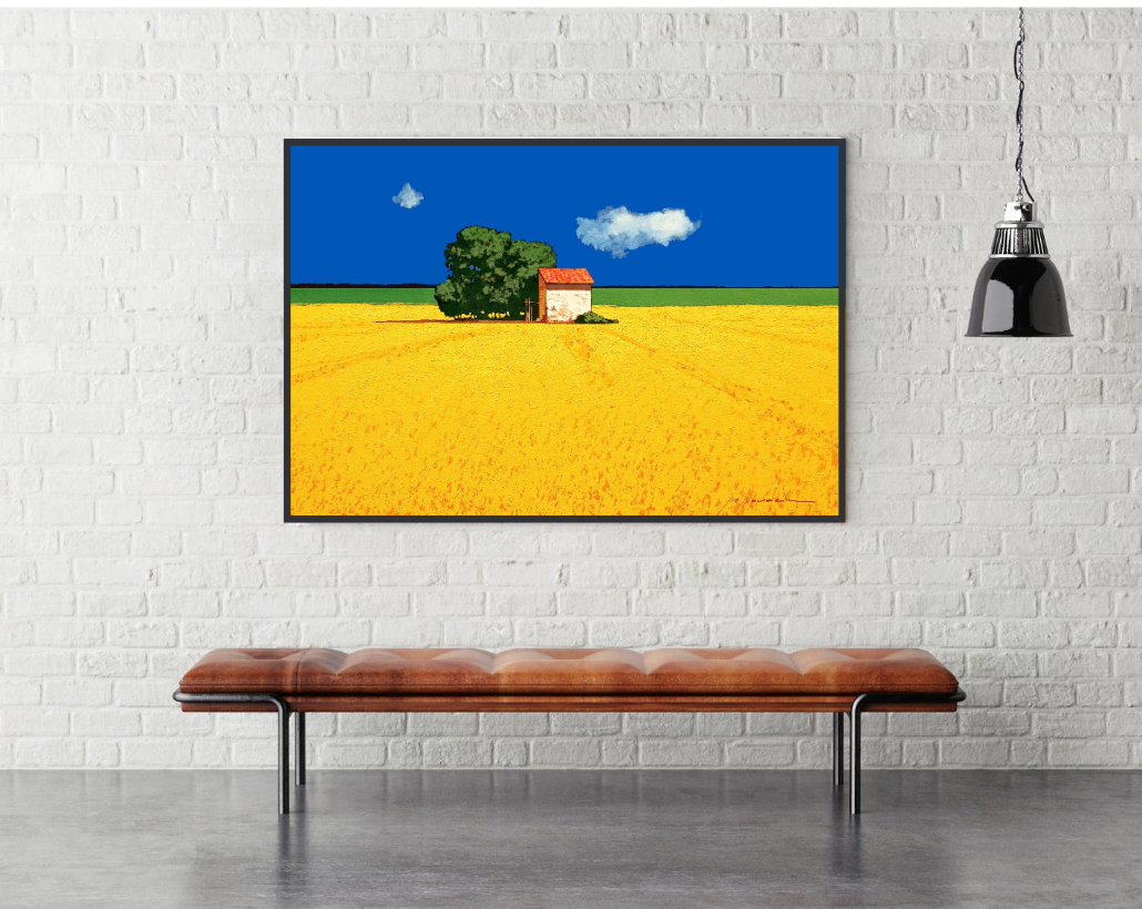 Gio Mondelli - Campo Giallo Art Print - room mockup - egoamo posters