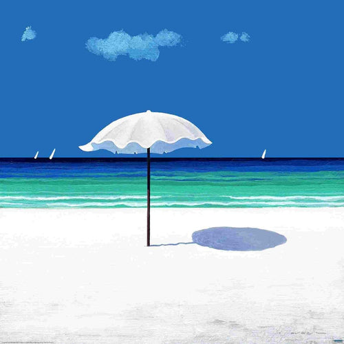 Gio Mondelli - Ombrellino nel blu Art Print - egoamo posters