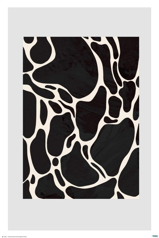 Giraffe skin Grey - Art Poster - egoamo.co.za