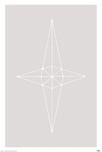 Grid Star Grey by Studio - Art Poster - egoamo.co.za