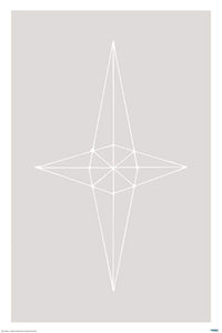 Grid Star Grey by Studio - Art Poster - egoamo.co.za