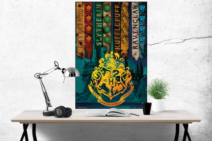 Harry Potter -Hogwarts House Flags Poster - egoamo.co.za