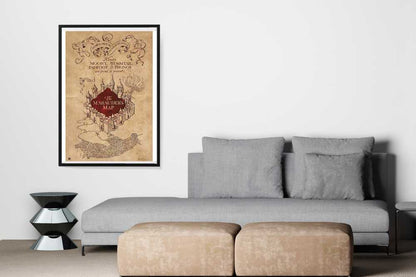 Harry Potter - Marauders Map - room mockup - egoamo posters