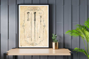 Harry Potter Wand 2 - room mockup - egoamo posters