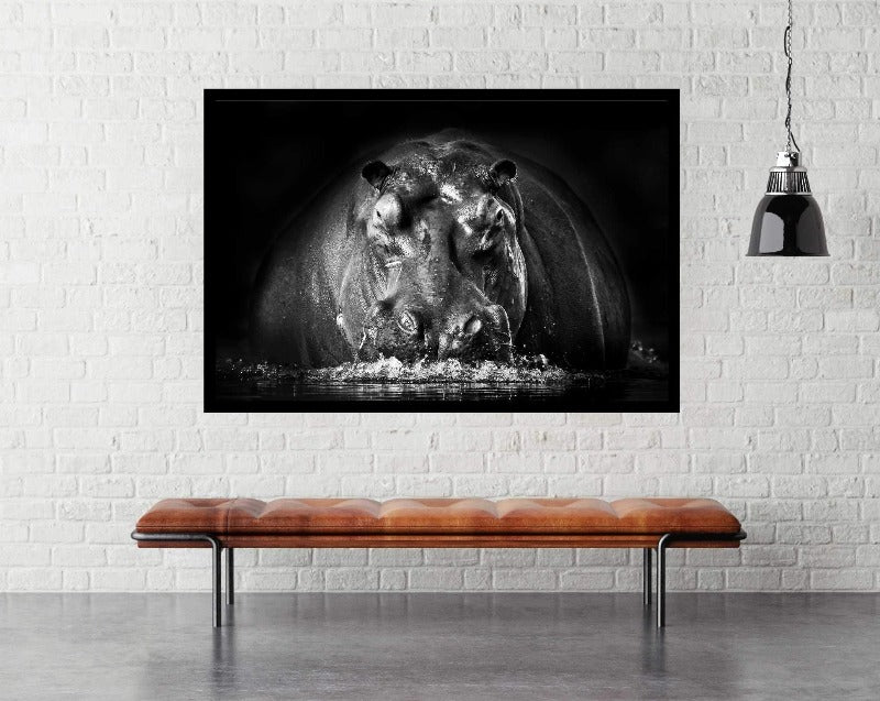 Hippo Power by Gorazd Golob 2021. Wildlife Photography Poster. - egoamo.co.za