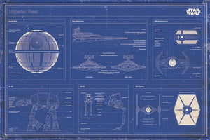 Star Wars - Empire Fleet Blueprint - Poster - egoamo.co.za