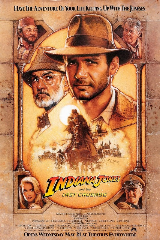 Indiana Jones and the Last Crusade Movie poster - egoamo posters