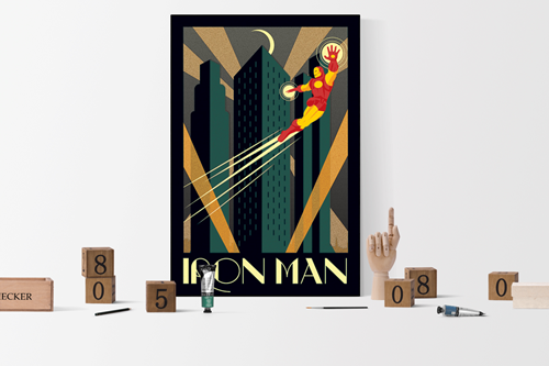 Iron Man - Art Deco Poster - egoamo.co.za