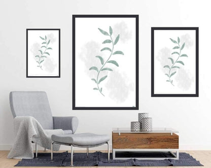 Jazzy Leaves - room mockup - egoamo posters