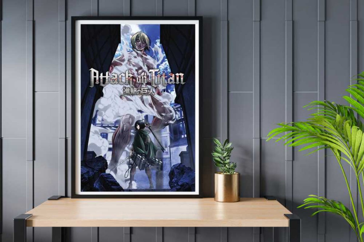 Attack on Titan S3 (Female Titan Approaches) - room mockup - egoamo posters