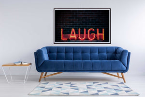 Laugh - room mockup - egoamo posters