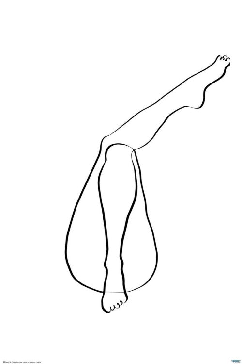 Legs line drawing poster - egoamo.co.za