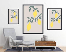 Lemons - room mockup - egoamo posters