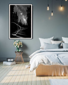 Light Painting under the Milky Way - room mockup - egoamo posters 
