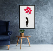 Little Girl Going Up Up and Away Art Poster 