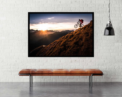 Live The Adventure by Sandi Bertoncelj - Mountain Biking Poster - room mockup - egoamo posters