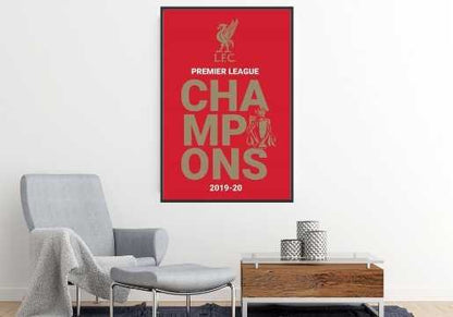 Liverpool FC 2019-2020 Season Champions Emblem Poster egoamo.co.za posters 