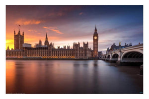 London Palace of Westminster Sunset - egoamo posters