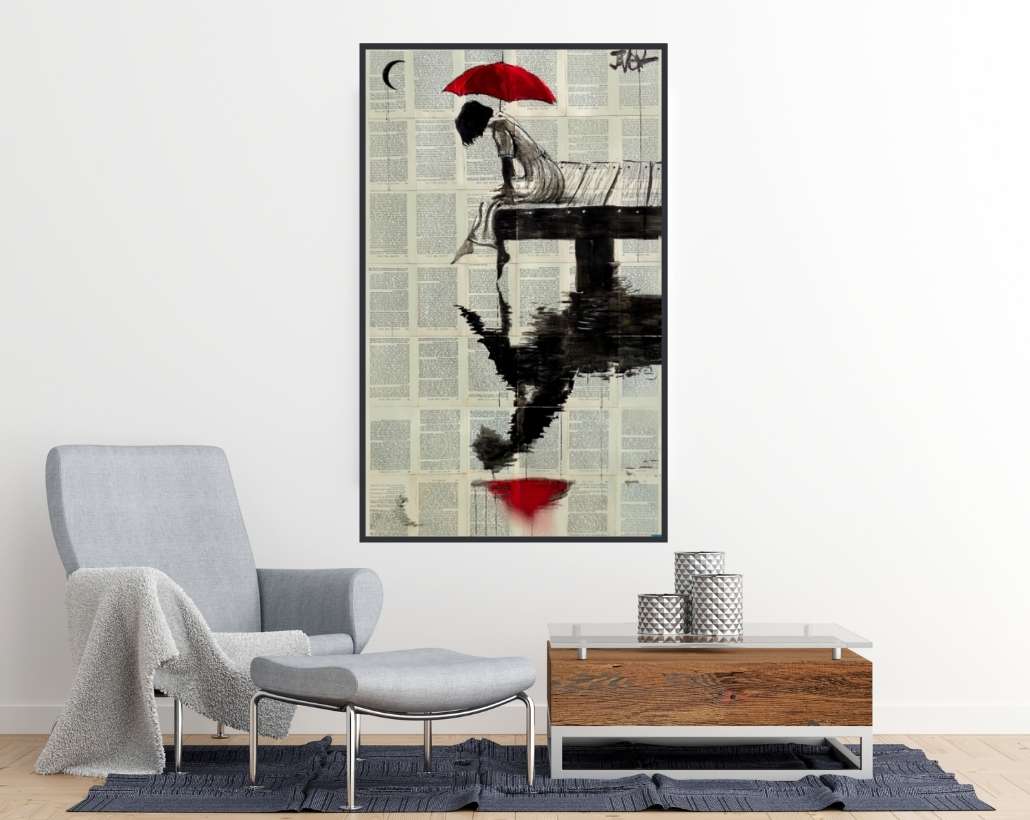 Loui Jover - Serene Days Extra Long poster - egoamo posters - Room mock up