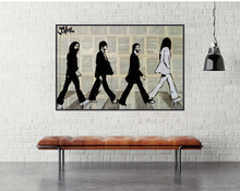 The Beatles abbey road crossing - Loui Jover art print - egoamo posters - room mockup