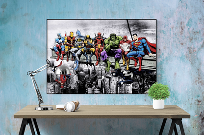 Superheroes grabbing lunch - Poster - egoamo.co.za