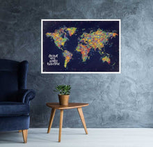 Colour Your World Beautiful Map Poster - egoamo.co.za