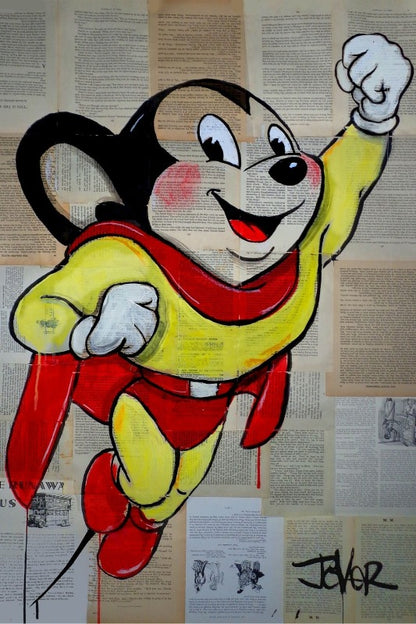 Mighty Mouse - Loui Jover Art Poster - egoamo.co.za