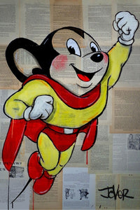 Mighty Mouse - Loui Jover Art Poster - egoamo.co.za
