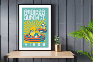 Minions Endless Summer Vibe - room mockup - egoaamo posters