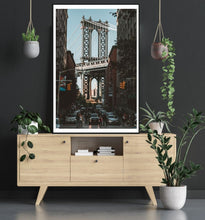 New York Manhattan Bridge poster - room mockup - egoamo posters