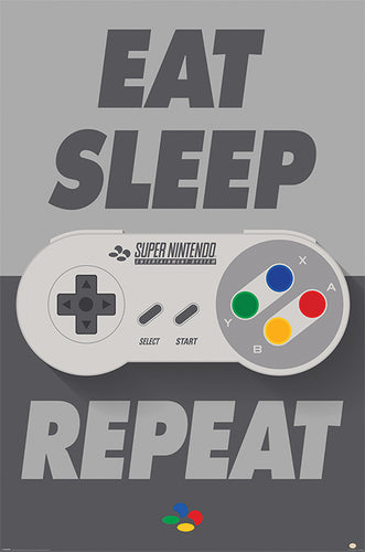 Nintendo - Eat Sleep Game Repeat Poster - egoamo.co.za