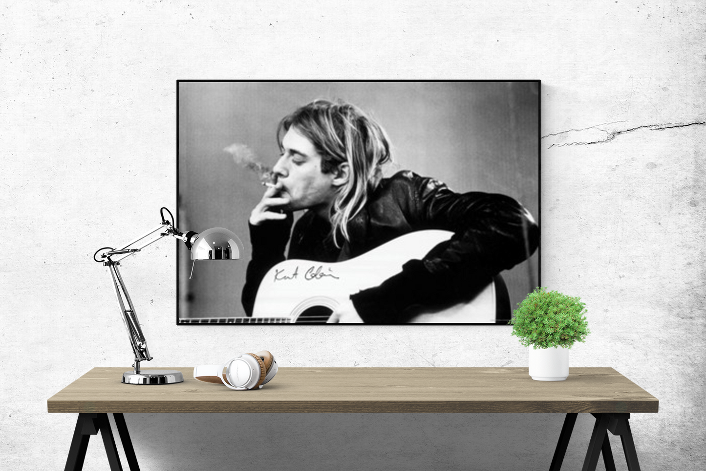 Nirvana  - Kurt Cobain Guitar Solo Poster - egoamo.co.za