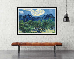 Olive Trees with the Alpilles in the Background - room mockup - egoamo posters