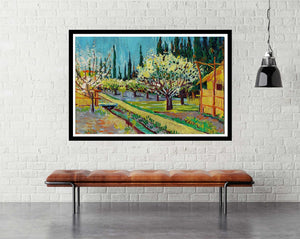 Orchard Bordered by Cypresses - room mockup  - egoamo posters