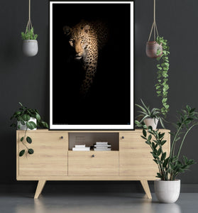 Leopard big 5 animal wildlife poster - egoamo posters room mockup
