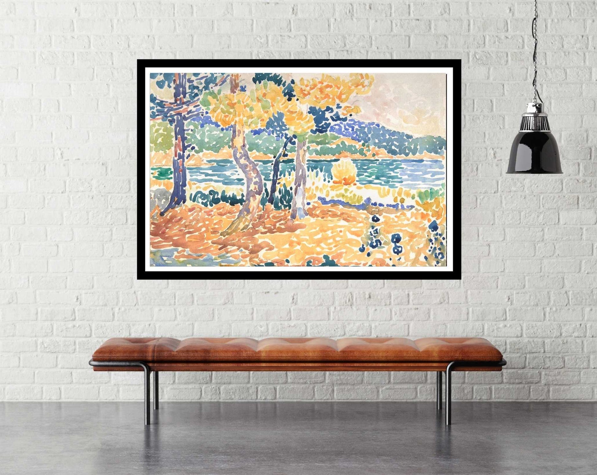 Pines Along the Coastline - room mockup - egoamo posters