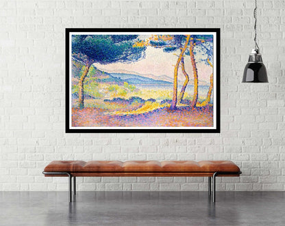 Pines Along the Shore - room mockup - egoamo posters