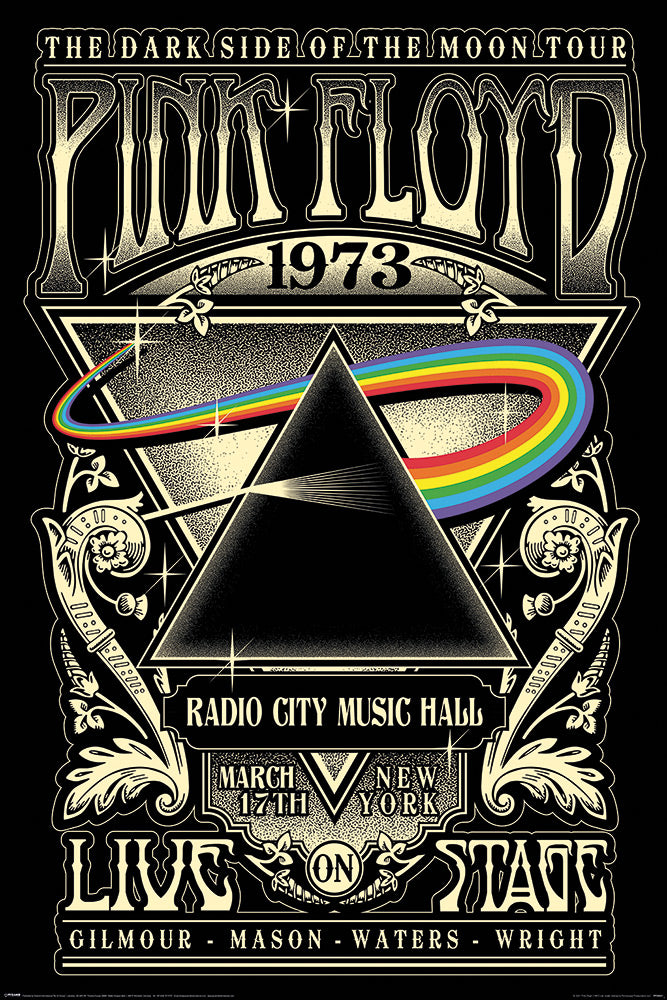 Pink Floyd - 1973 Dark Side of the Moon Tour Poster egoamo.co.za Posters 