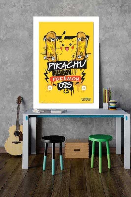 Pokémon - Charged Up 025 - room mockup - egoamo posters