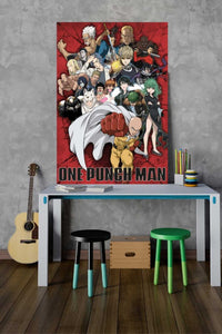 One Punch Man - Heroes - room mockup - egoamo posters